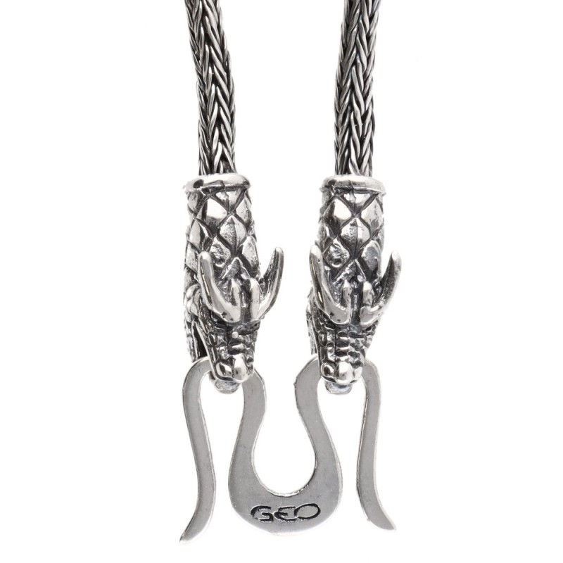Catena Gotland 50cm Intrecciata 2mm in Argento Sterling 925