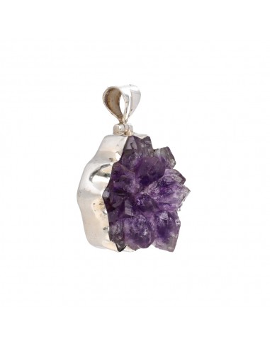 Amethyst Druse Pendant in 925...
