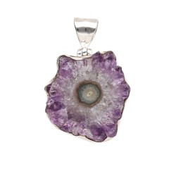 Pendente in Amatista in Argento Sterling 925 (18N)