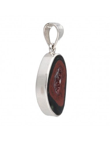 Pendentif Géodine en Agate et Argent...