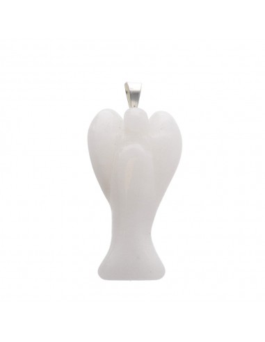 Ciondolo Angelo in quarzo latte.