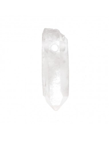 Pendentif en quartz brut blanc avec trou