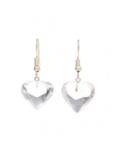 Orecchini Cuore in Quarzo Bianco...