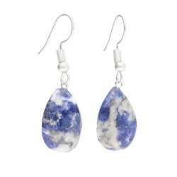 Orecchini Goccia di Sodalite in Bagno d'Argento