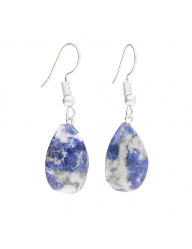 Silver Plated Sodalite Drop Earrings