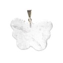 Pendentif papillon en quartz blanc