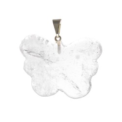Pendente Farfalla in Quarzo Bianco