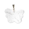 Pendentif papillon en quartz blanc