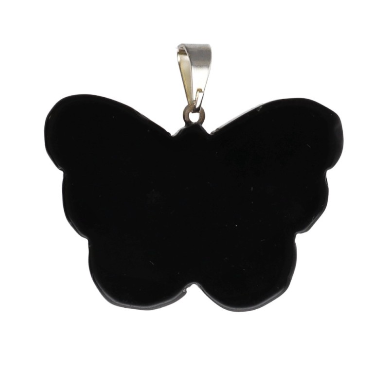 Ciondolo Farfalla in Obsidiana