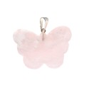 Pendente Farfalla in Quarzo Rosa