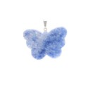 Blue Quartz Butterfly Pendant