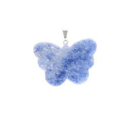 Ciondolo Farfalla in Quarzo Blu