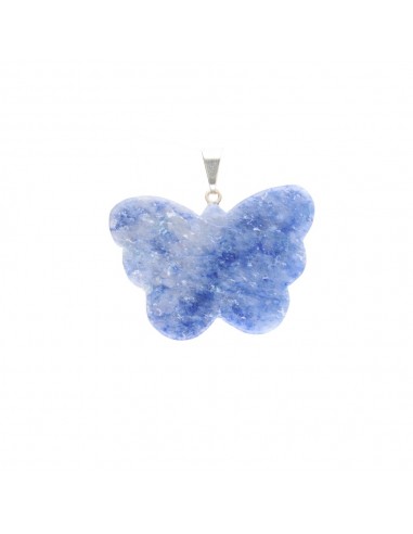 Pendente farfalla in quarzo blu