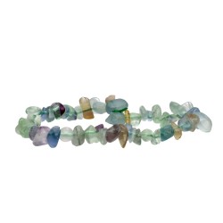 Bracciale Chip di Fluorite Multicolore