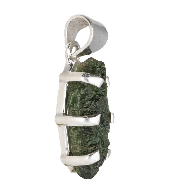 Pendente in Moldavite in Argento Sterling 925 (3 - 3.9gr)