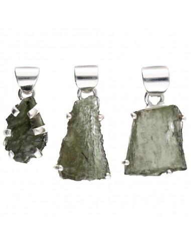 Ciondolo di Moldavite in Argento...