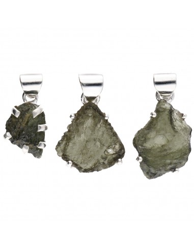 Ciondolo di Moldavite in Argento...