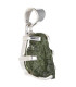Pendente in Moldavite in Argento Sterling 925 (4 - 4.9gr)