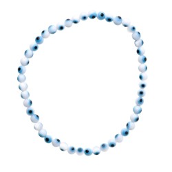 Bracciale con Occhio di Turchia Bianco 4mm