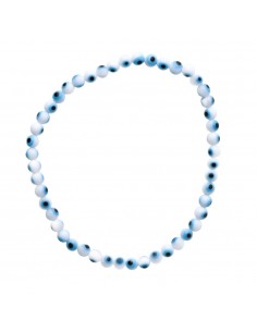 Turkish Eye Bracelet White 4mm 2