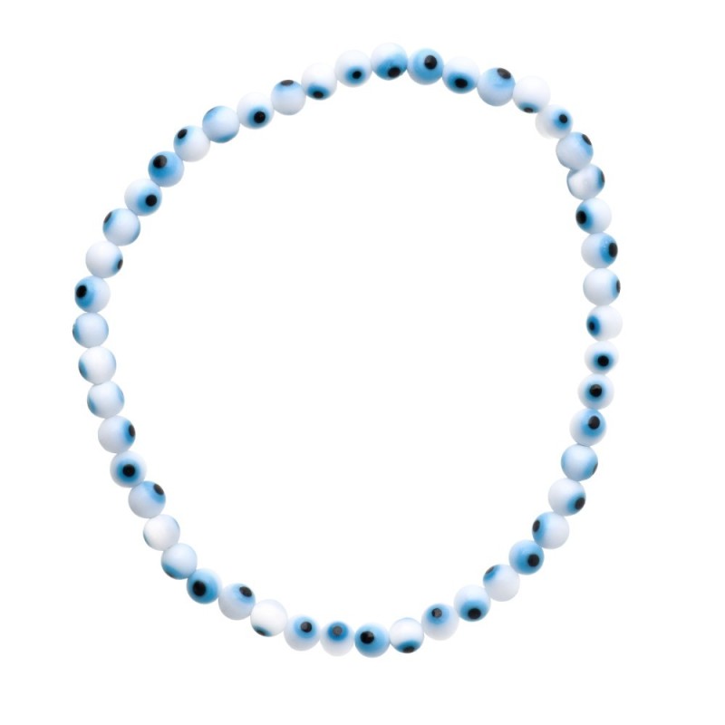 Bracciale con Occhio di Turchia Bianco 4mm