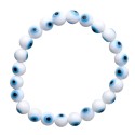 Pulseira de olho turco branco 8mm