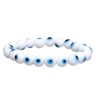 Bracelet Oeil de Turc blanc 10mm