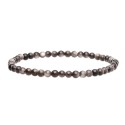 Silver Obsidian Bracelet 4mm