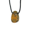 Pingente Leopardo Trespassado Jasper com Rosca e Fecho de Metal