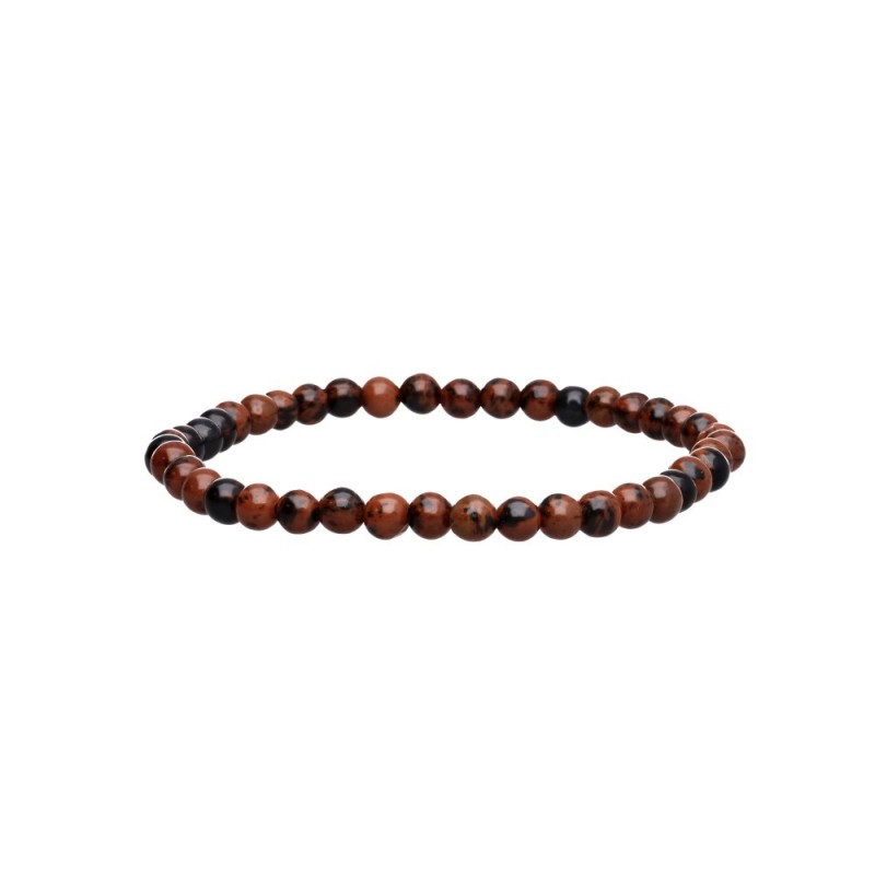 Bracciale in Obsidiana Mogano 4mm