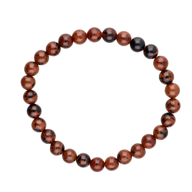 Bracciale in Obsidiana Mogano 6mm