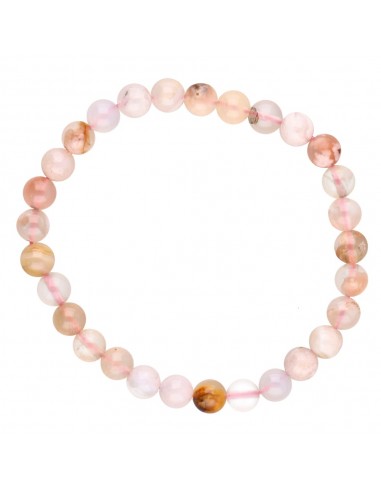 Bracciale in agata fiore di ciliegio 6mm