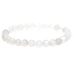 Bracciale in Adularia Bianca 6mm
