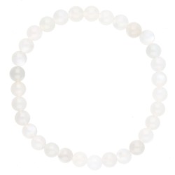 Bracciale in Adularia Bianca 6mm