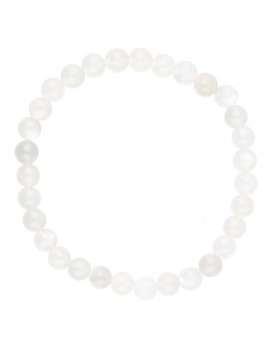 Bracciale di Adularia Bianca 6mm