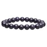 Pulseira de pedra dourada azul 10mm