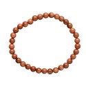 Pulseira de pedra dourada 6mm