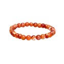 Pulseira de ágata vermelha 6mm