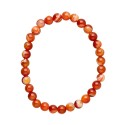 Bracelet d'agate rouge 6mm