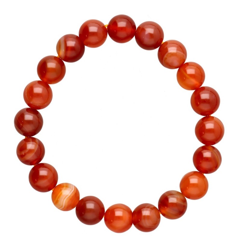 Bracciale in Cornalina Striata 10mm
