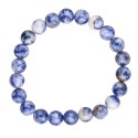 Pulseira de jaspe com manchas azuis 8mm