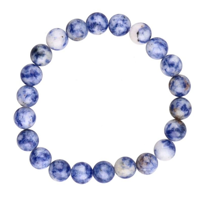 Bracciale in Giada Maculata Blu 8mm