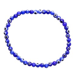 Bracciale con Occhio Turco Blu Scuro 4mm