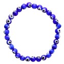 Bracciale con Occhio Turco Blu Scuro 6mm
