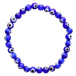 Bracciale con Occhio Turco Blu Scuro 6mm