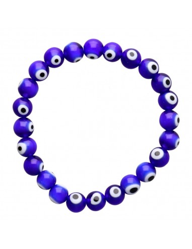 Pulsera di Ojo Turco Blu Scuro 8mm