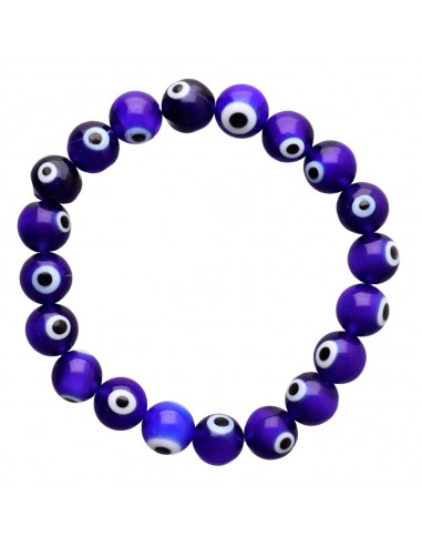 Pulsera di Occhio Turco Blu Scuro 10mm
