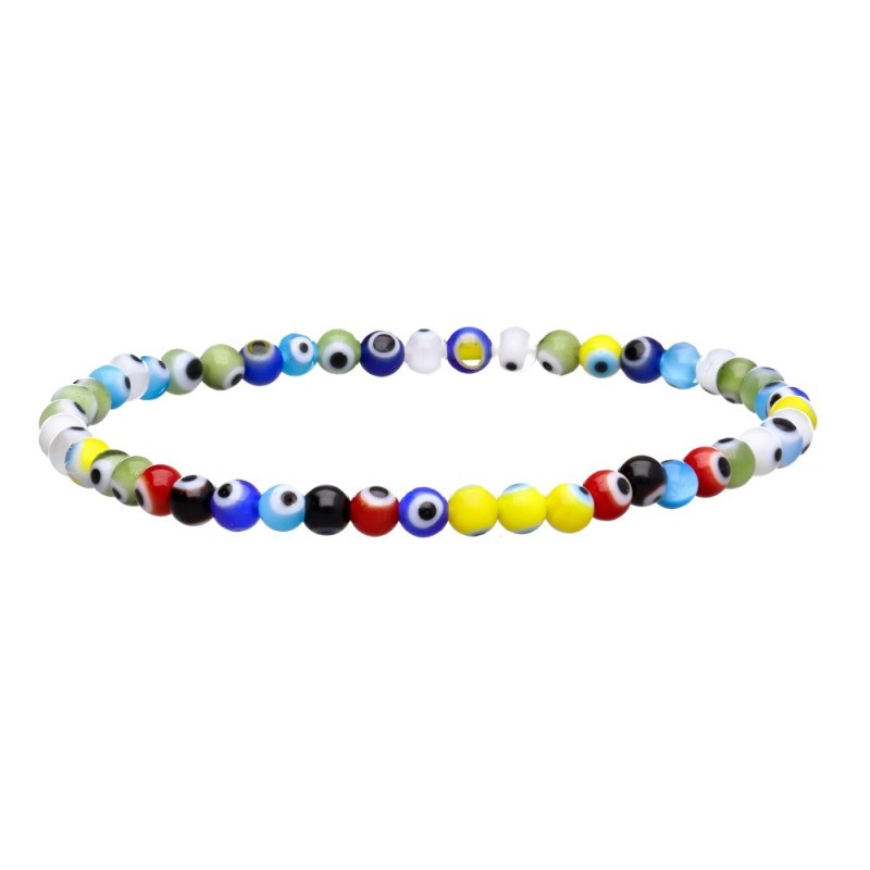 Bracciale in Occhio Turco Multicolore 4mm