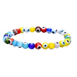 Bracciale con Occhio Turco Multicolore 6mm