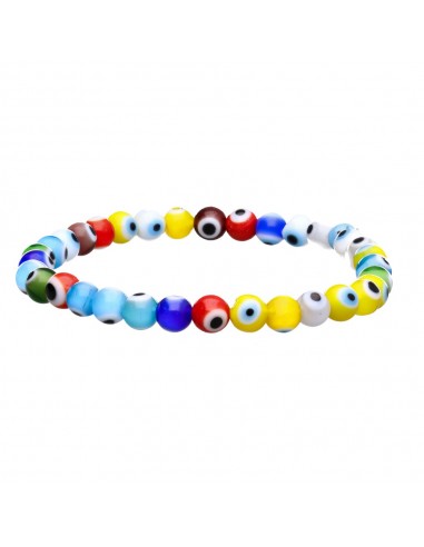 Pulsera di Occhio Turco Multicolore 6mm